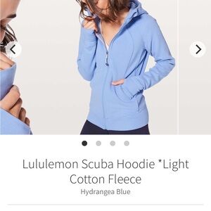 lululemon athletica Hydrangea Blue Full-Zip Scuba Hoodie